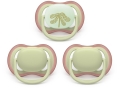 Avent Philips Sucette Ultra Air Day&Night 6-18M vert-beige/beige motif, 3 pièces