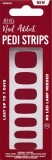 Ardell Nail Addict Strips Pedicure Sangria, 16 pièces
