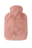 Frosch bouillotte PVC 1.8l housse poils longs vieux rose