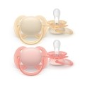 Avent Philips Nuggi Ultra Soft 0-6M beige/rose, 2 Stück