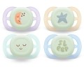 Avent Philips Nuggi Ultra Start Night 0-2M Smiley/Sleep/Mond/Stern, 2 Stück