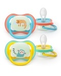 Avent Philips sucette ultra air night 18+ mois léopard/singe, 2 pièces