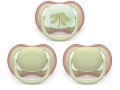 Avent Philips Sucette Ultra Air Day&Night 6-18M vert-beige/beige motif, 3 pièces