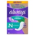 always protège-slip Daily Fresh 100% de fibres à base végétale Normal BigPack, 42 pièces