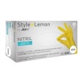 AMPRI Gants en nitrile jetables Style L sans latex lemon, 100 pièces