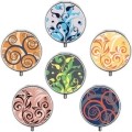 Sahag Boîte à pilules Fancy rond 3 compartiments couleurs assorties