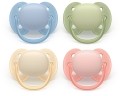 Avent Philips Nuggi Ultra Soft 0-6M hellblau/grün/beige/rosa, 2 Stück