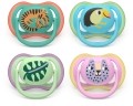 Avent Philips Nuggi Ultra Air Day 6-18M Tiger/Vogel/Blatt/Gepard, 2 Stück