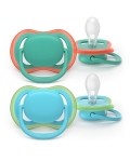 Avent Philips Sucette Ultra Air Day 6-18 mois turquoise/bleu, 2 pièces