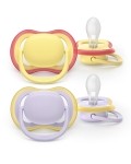 Avent Philips Sucette Ultra Air Day 0-6M  jaune/lila, 2 pièces
