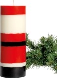 BIG Kerze Weihnachtsmann O du fröhliche