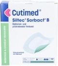 Cutimed Siltec Sorbact B 10x10cm, 10 Stück