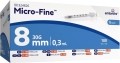 Embecta Seringues à insuline micro-fines U100 0,3 ml 8 mm, lot de 100
