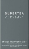 SUPERTEA English Breakfast Organic Sachets, 20 pièces
