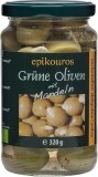 Epikouros Grüne Oliven gefüllt mit Mandeln Bio, 320 g