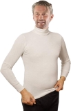 EUSANA Chemise homme manches longues col roulé L ivoire