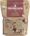 Favrichon Céréales croustillantes au chocolat et aux châtaignes, 375 g
