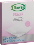 FLAWA Gazin Compr pliées 7.5x7.5cm stéri 5 x 2 pièces