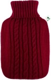Frosch Wärmflasche PVC 1.8l Strickbezug rot