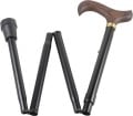 GASTROCK canne pliable 85-95cm 4 parties alu noir Derby
