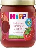 HIPP Bio Erdbeere Himbeere in Apfel Glas,  160 g