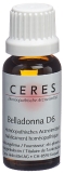 CERES Belladonna D 6 Dilution Fl 20 ml