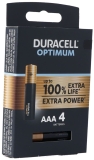 DURACELL Batterie Optimum AAA, 4 Stück