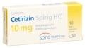 CETIRIZINE Spirig HC comprimés pell 10 mg 10 pièces