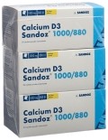 CALCIUM D3 Sandoz poudre 1000/880 sachets, 90 pièces