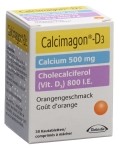 CALCIMAGON D3 comprimés croquer 500/800 orange, 30 pièces
