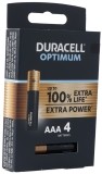 DURACELL Batterie Optimum AAA, 4 Stück