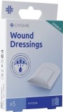 LIVSANE Sterile Wound Dressings 5x7.5cm, 5 pièces