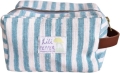 Lili Pepper Blockprint Necessaire Stripe Rose Blue SMALL