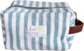Lili Pepper Blockprint Necessaire Stripe Rose Blue SMALL
