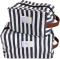 Lili Pepper Blockprint Necessaire Stripe Black SMALL