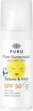 PURU Pure Sunscreen Bébés et Enfants SPF 50, 50 ml