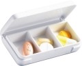 Sahag Tablettendose 6.5x3.5cm weiss 3-teilig