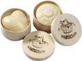 Saling Savon au lait de brebis en forme de cœur, emballé individuellement dans une boîte en bois, 65g