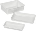 SEMADENI plateau plastique 29x16x3.5cm mélamin blanc