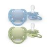 Avent Philips sucette ultra soft 0-6 mois bleu clair/vert, 2 pièces
