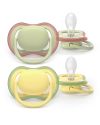 Avent Philips sucette Ultra Air Day 18+M blanc/vert, 2 pièces