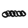 HERBA Ecofriendly élastique Ø5cm noir, 6 pièces