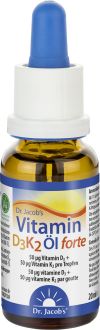 Dr. Jacob's Vitamin D3 K2 Öl forte 2000 IE hochdosiert, 20 ml