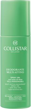 Collistar Multi-Active Deodrant Spray 24h Hypersensitive Skin, alcohol & fragrance free, 100 ml