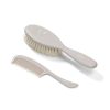 BABYONO Set brosse et peigne en polis naturels extra-doux gris 0M+
