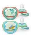 Avent Philips sucette ultra air night 6-18 mois caméléon/singe, 2 pièces