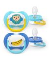 Avent Philips sucette Ultra Air Collection 6-18M A singe/banane, 2 pièces