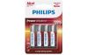 PHILIPS piles Power AA LR6 4 pièces
