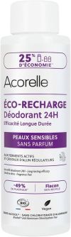 Acorelle Déodorant roll-on Eco-Recharge 24h Peaux sensibles, 100 ml