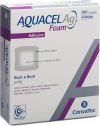 AQUACEL Ag Foam adhäsiv 8x8cm, 10 Stück